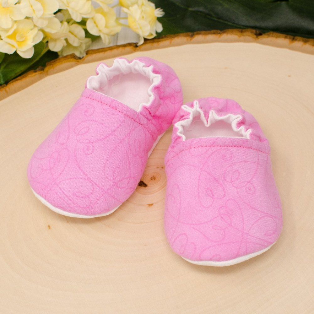 Pink Hearts Soft Sole Baby Shoes